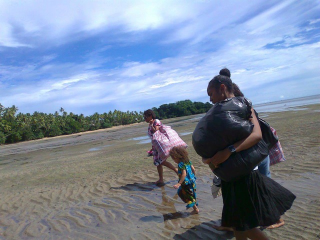 Bras arrive at one of the Beqa Villages